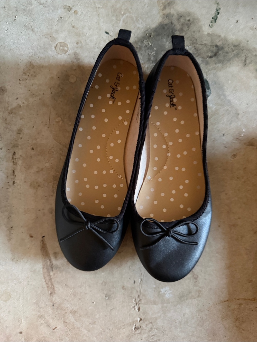 Cat & Jack Black Bow Ballet Flats
